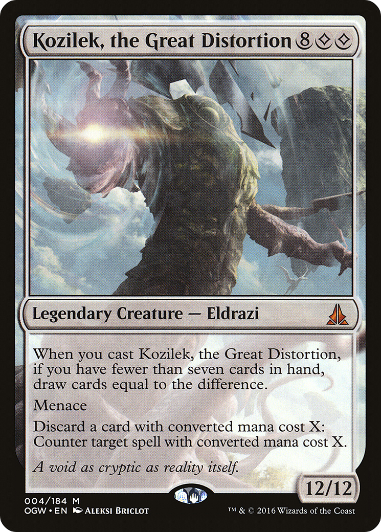 Kozilek, the Great Distortion (OGW-004) [Oath of the Gatewatch] MTG Single Wizards of the Coast