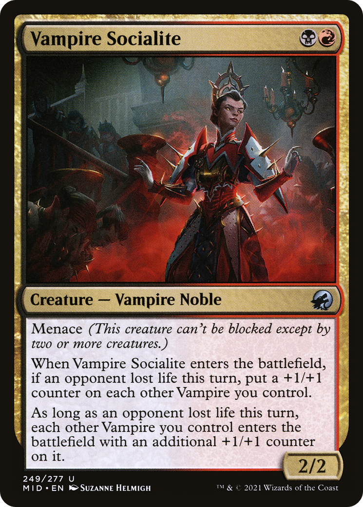 Vampire Socialite (MID-249) [Innistrad: Midnight Hunt] Foil MTG Single Wizards of the Coast