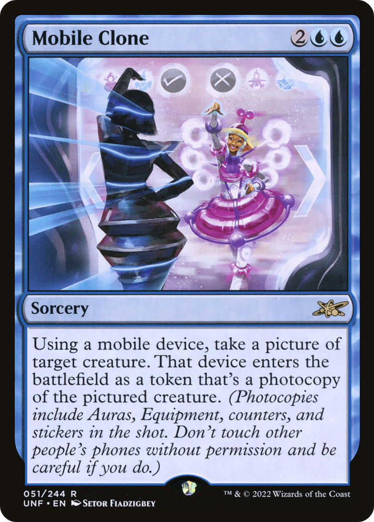 Mobile Clone (UNF-051) [Unfinity] Foil MTG Single Wizards of the Coast