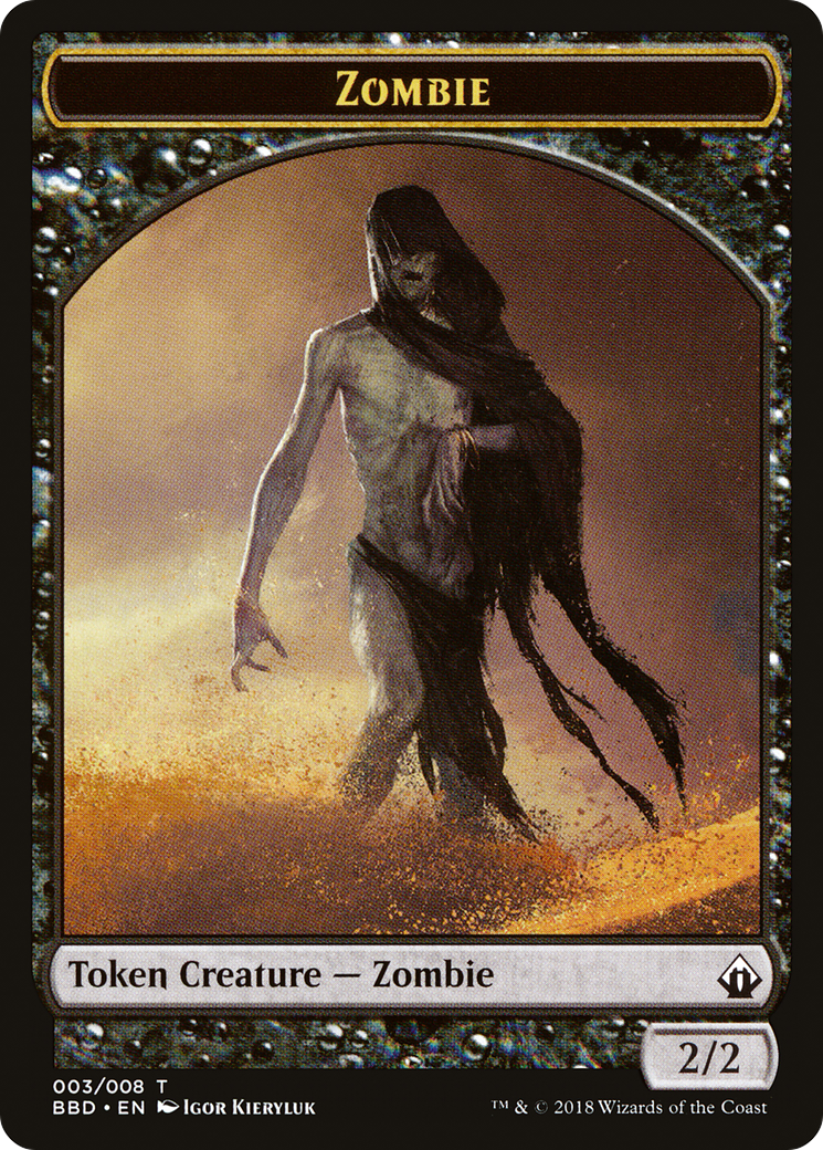 Zombie Token (BBD-003) [Tokens] Battlebond Tokens MTG Single Wizards of the Coast