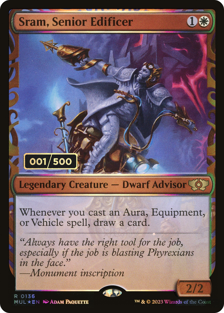 Sram, Senior Edificer (MUL-136Z) [Multiverse Legends] (Showcase) Foil MTG Single Wizards of the Coast