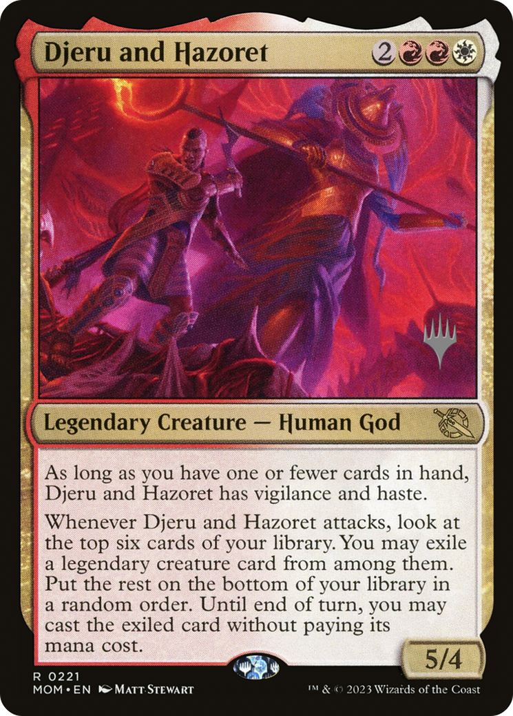 Djeru and Hazoret (PPMOM-221) [March of the Machine Promos] Foil MTG Single Wizards of the Coast