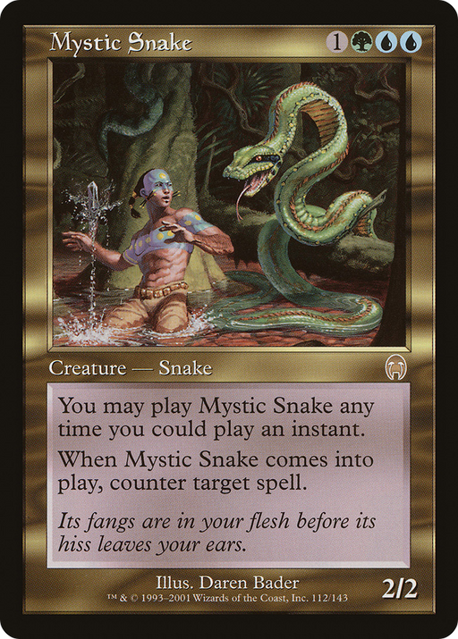 Mystic Snake (APC-112) [Apocalypse] Foil MTG Single Wizards of the Coast