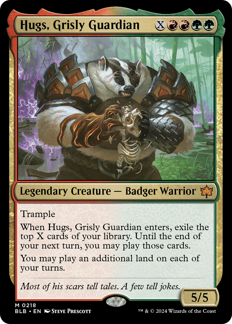 Hugs, Grisly Guardian (BLB-218) [Bloomburrow] MTG Single Wizards of the Coast