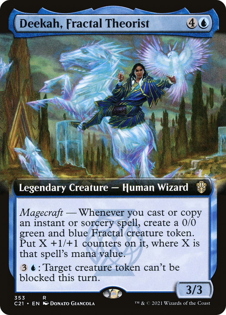 Deekah, Fractal Theorist (C21-353) [Commander 2021] (Extended Art) MTG Single Wizards of the Coast