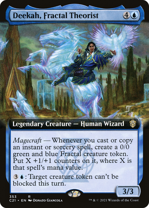 Deekah, Fractal Theorist (C21-353) [Commander 2021] (Extended Art) MTG Single Wizards of the Coast