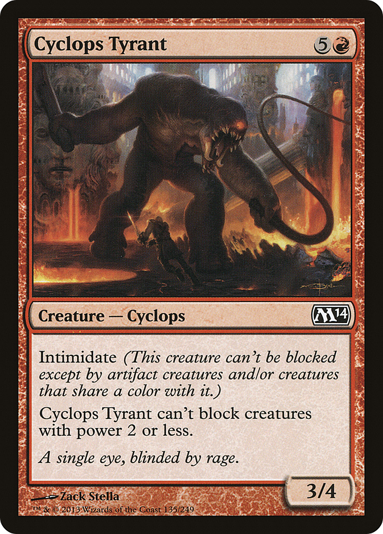 Cyclops Tyrant (M14-135) [Magic 2014] MTG Single Wizards of the Coast