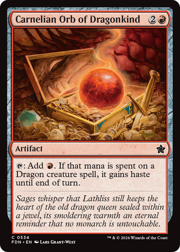Carnelian Orb of Dragonkind (FDN-534) [Foundations] MTG Single Wizards of the Coast