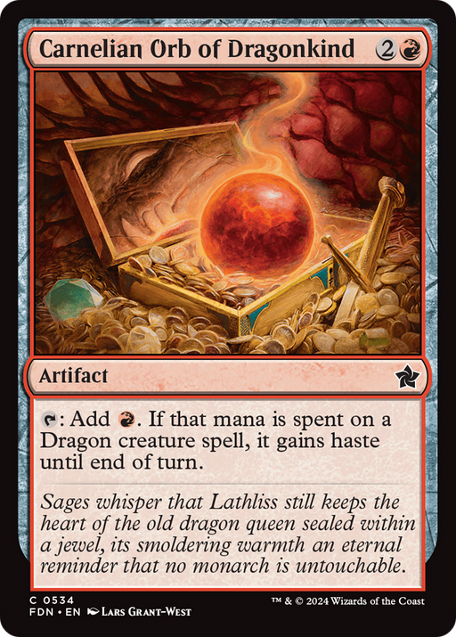 Carnelian Orb of Dragonkind (FDN-534) [Foundations] MTG Single Wizards of the Coast