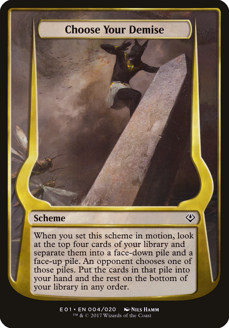 Choose Your Demise (Archenemy: Nicol Bolas) (OVER-004) [Archenemy: Nicol Bolas Schemes] MTG Single Wizards of the Coast