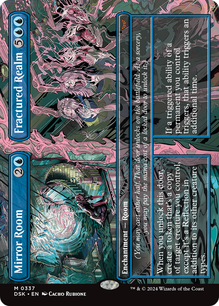 Mirror Room // Fractured Realm (DSK-337) [Duskmourn: House of Horror] (Borderless) Foil MTG Single Wizards of the Coast
