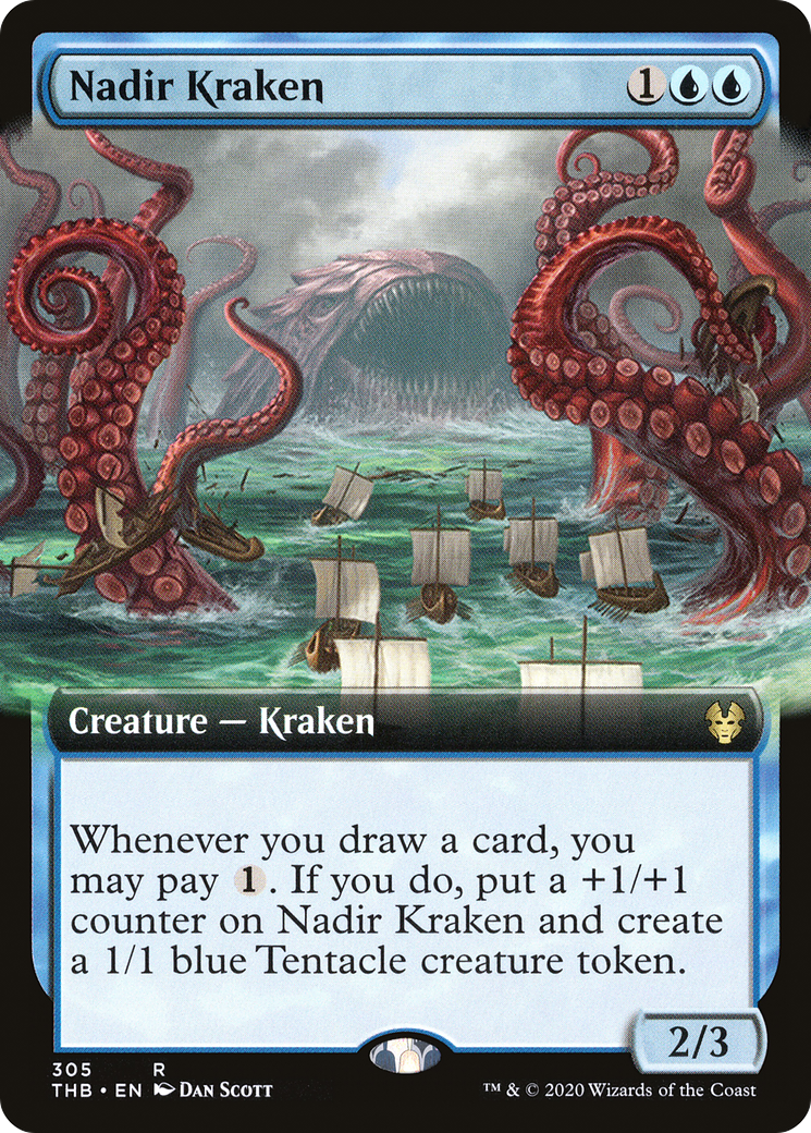 Nadir Kraken (THB-305) [Theros Beyond Death] (Extended Art) MTG Single Wizards of the Coast