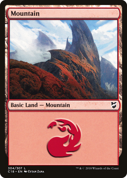 Mountain (C18-304) [Commander 2018] MTG Single Wizards of the Coast