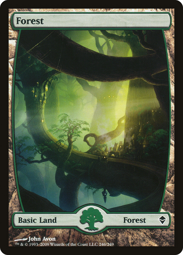 Forest (246) - Full Art (ZEN-246) [Zendikar] Foil MTG Single Wizards of the Coast