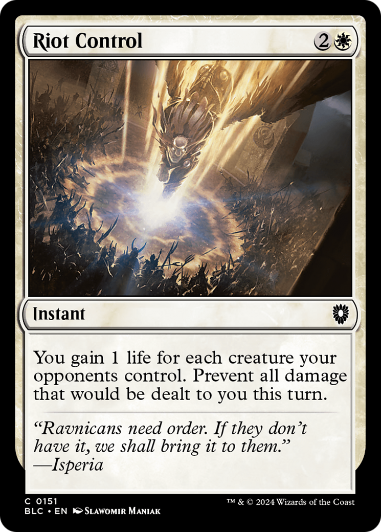 Riot Control (BLC-151) [Bloomburrow Commander] MTG Single Wizards of the Coast