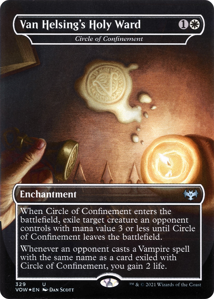 Van Helsing's Holy Ward - Circle of Confinement (VOW-329) [Innistrad: Crimson Vow] (Borderless) MTG Single Wizards of the Coast