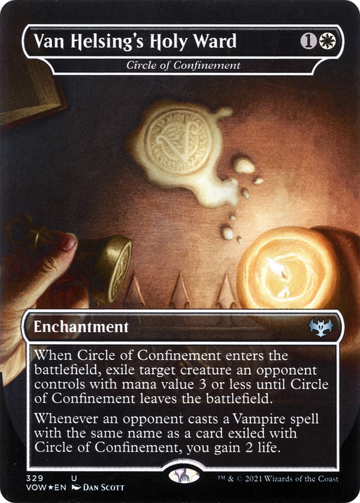 Van Helsing's Holy Ward - Circle of Confinement (VOW-329) [Innistrad: Crimson Vow] (Borderless) MTG Single Wizards of the Coast