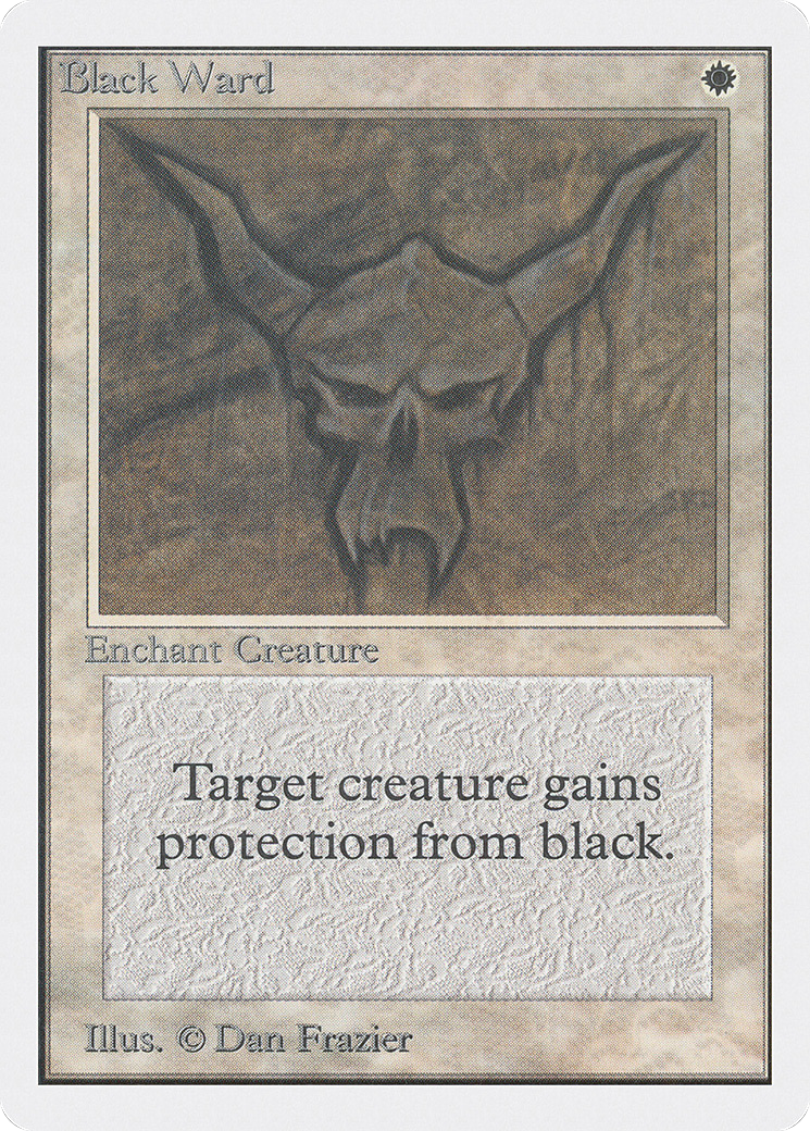 Black Ward (2ED-005) [Oldschool] Unlimited Edition MTG Single Wizards of the Coast