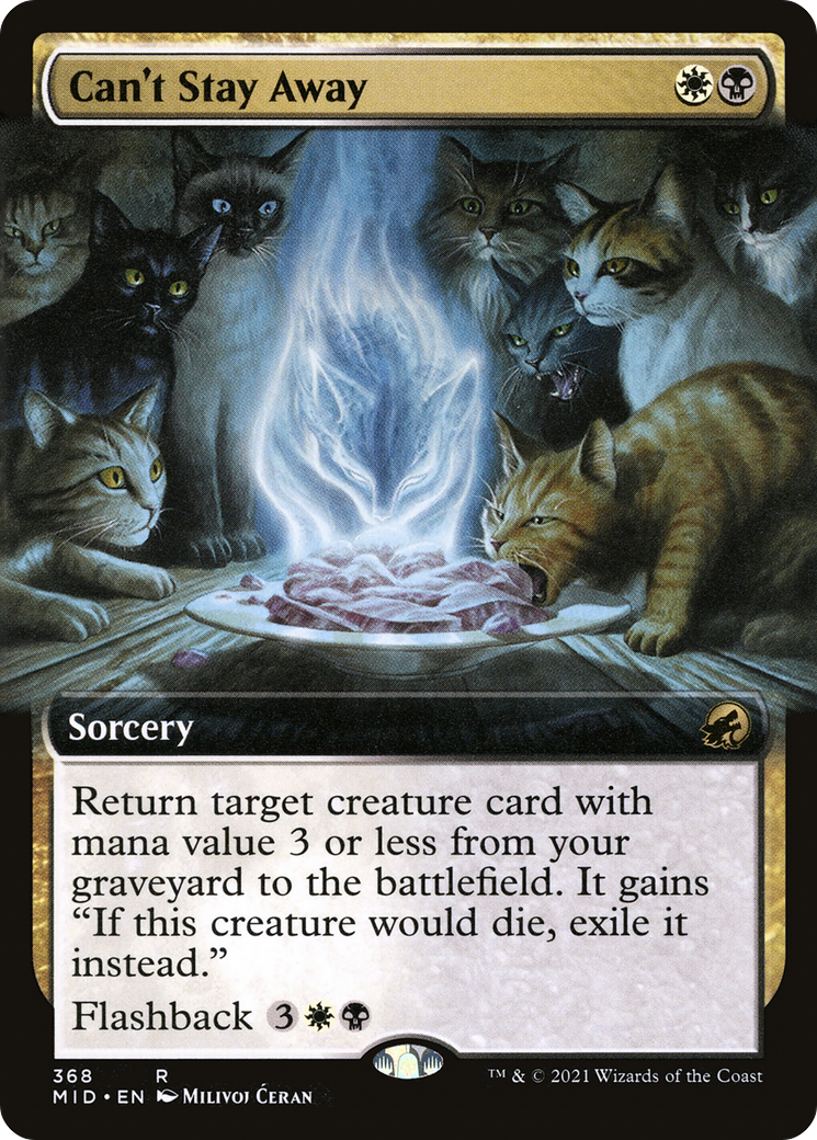Can't Stay Away (MID-368) [Innistrad: Midnight Hunt] (Extended Art) Foil MTG Single Wizards of the Coast