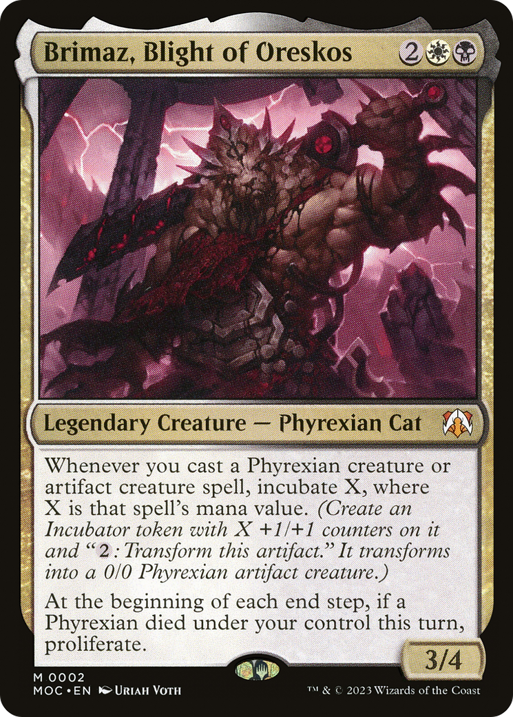 Brimaz, Blight of Oreskos (MOC-002) [March of the Machine Commander] MTG Single Wizards of the Coast