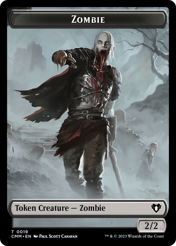 Zombie (0019) // Kor Soldier Double-Sided Token [Tokens] Commander Masters Tokens MTG Single Magic: The Gathering