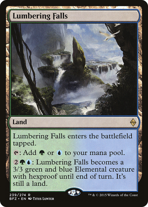 Lumbering Falls (BFZ-239) [Battle for Zendikar] MTG Single Wizards of the Coast