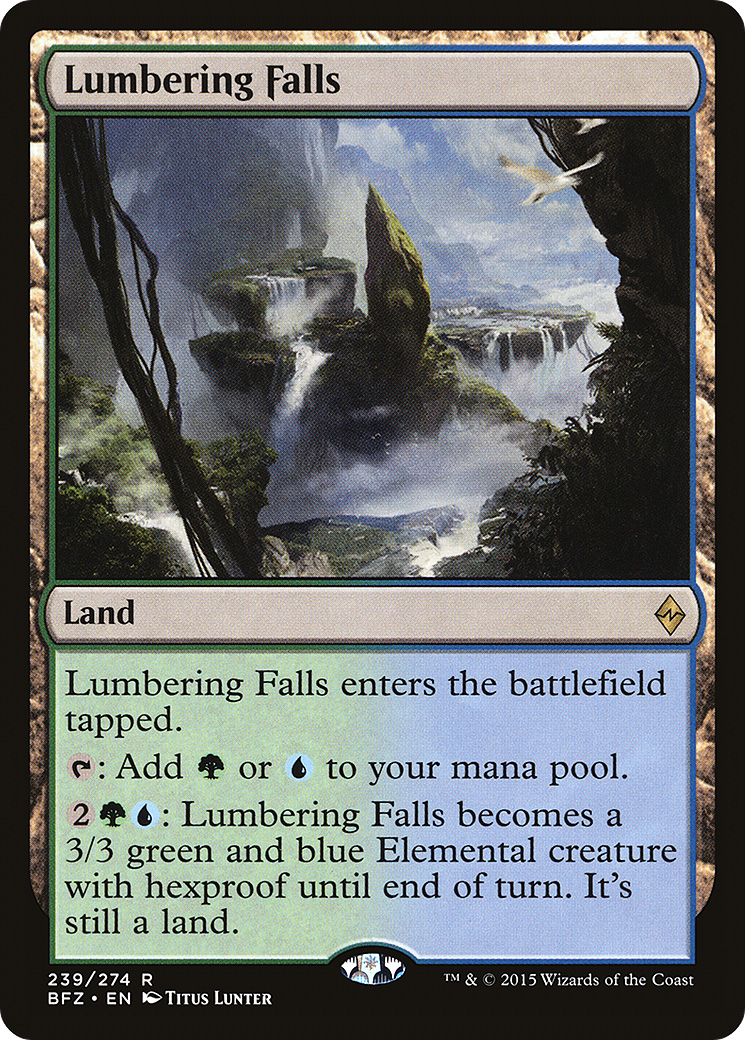 Lumbering Falls (BFZ-239) [Battle for Zendikar] Foil MTG Single Wizards of the Coast