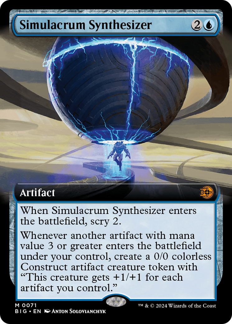 Simulacrum Synthesizer (BIG-071) [The Big Score] (Extended Art) Foil MTG Single Wizards of the Coast