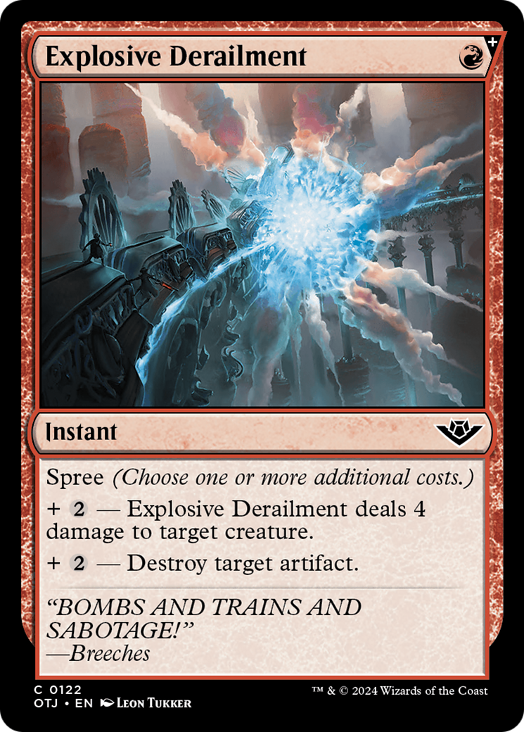 Explosive Derailment (OTJ-122) [Outlaws of Thunder Junction] MTG Single Wizards of the Coast