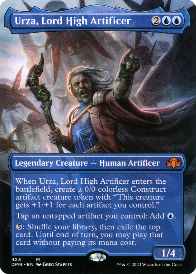 Urza, Lord High Artificer (DMR-423) [Dominaria Remastered] (Borderless) Foil MTG Single Wizards of the Coast