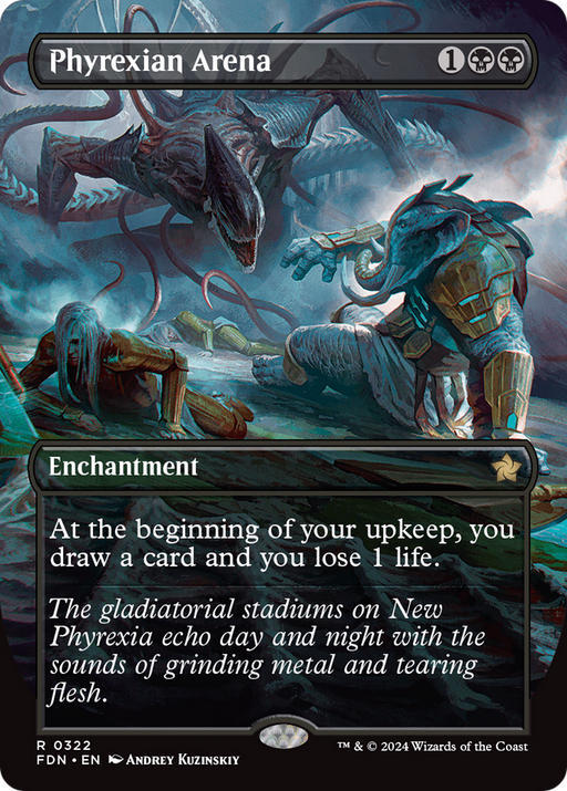 Phyrexian Arena (FDN-322) [Foundations] (Borderless) Foil MTG Single Wizards of the Coast