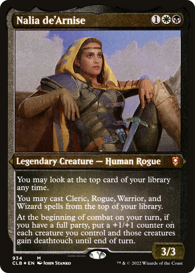 Nalia de'Arnise (CLB-934) [Commander Legends: Battle for Baldur's Gate] Etched Foil MTG Single Wizards of the Coast