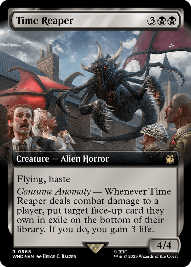 Time Reaper (WHO-965) [Doctor Who] (Extended Art) Foil MTG Single Wizards of the Coast