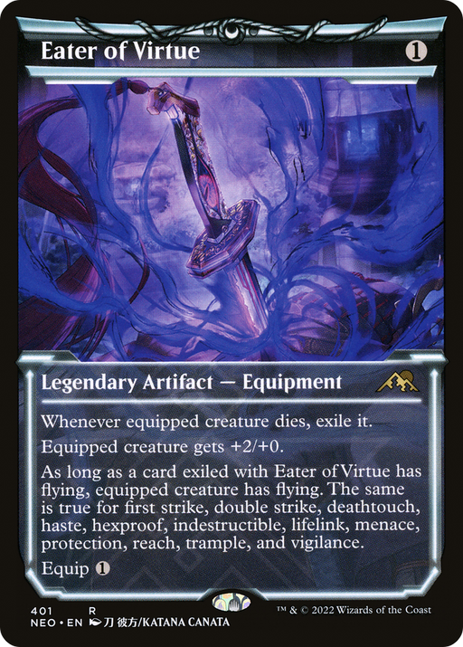 Eater of Virtue (NEO-401) [Kamigawa: Neon Dynasty] (Showcase) MTG Single Wizards of the Coast