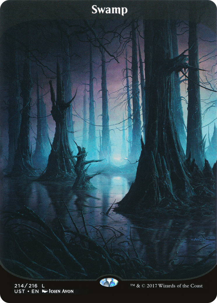 Swamp (UST-214) [Unstable] (Borderless) Foil MTG Single Wizards of the Coast