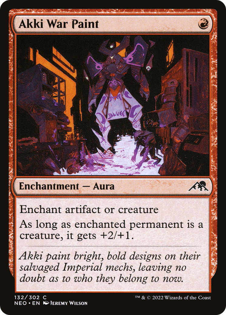 Akki War Paint (NEO-132) [Kamigawa: Neon Dynasty] Foil MTG Single Wizards of the Coast
