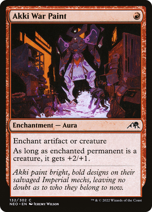 Akki War Paint (NEO-132) [Kamigawa: Neon Dynasty] MTG Single Wizards of the Coast