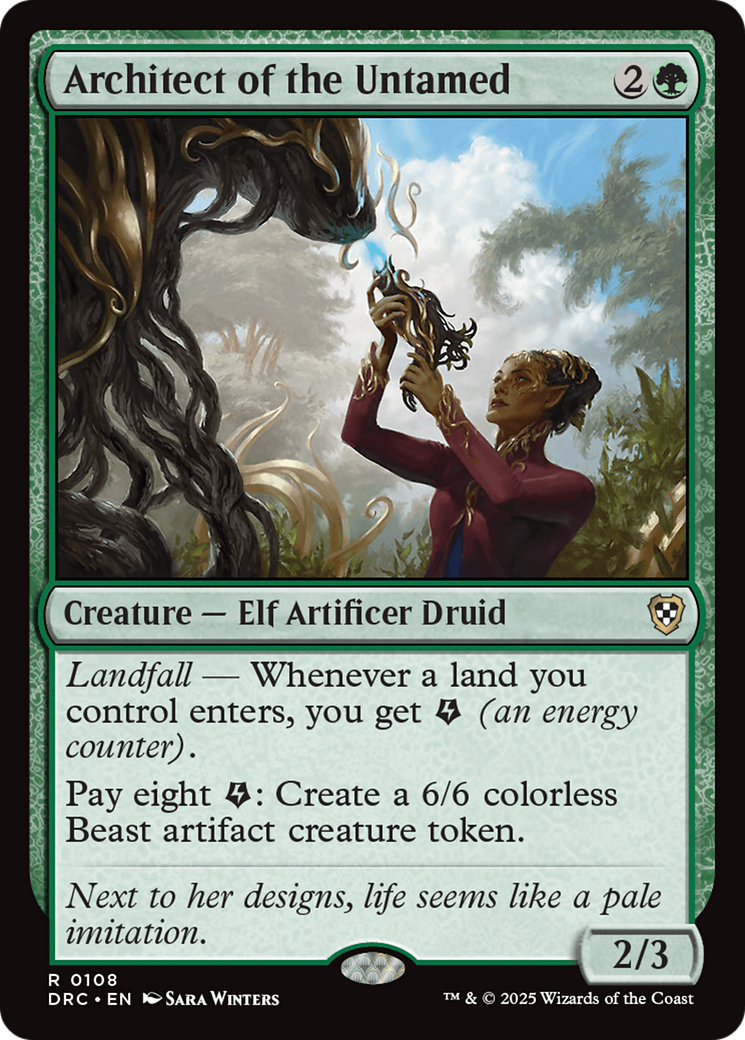 Architect of the Untamed (DRC-108) [Commander: Aetherdrift] MTG Single Wizards of the Coast
