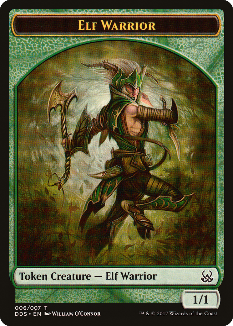 Elf Warrior Token (DDS-006) [Misc] Duel Decks: Mind vs. Might Tokens MTG Single Wizards of the Coast