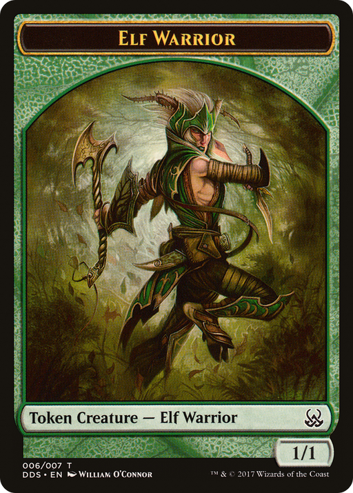 Elf Warrior Token (DDS-006) [Misc] Duel Decks: Mind vs. Might Tokens MTG Single Wizards of the Coast