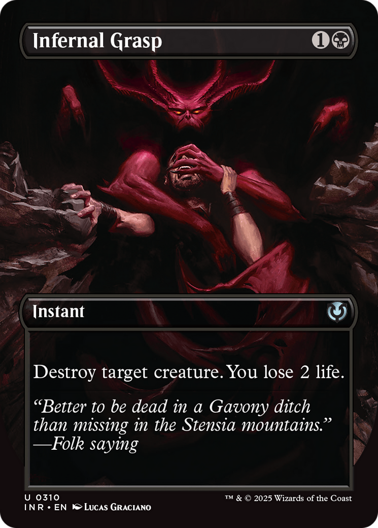 Infernal Grasp (INR-310) [Innistrad Remastered] (Borderless) MTG Single Wizards of the Coast