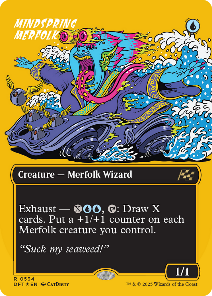 Mindspring Merfolk (First-Place Foil) (DFT-534) [Aetherdrift] (Borderless) Foil MTG Single Wizards of the Coast