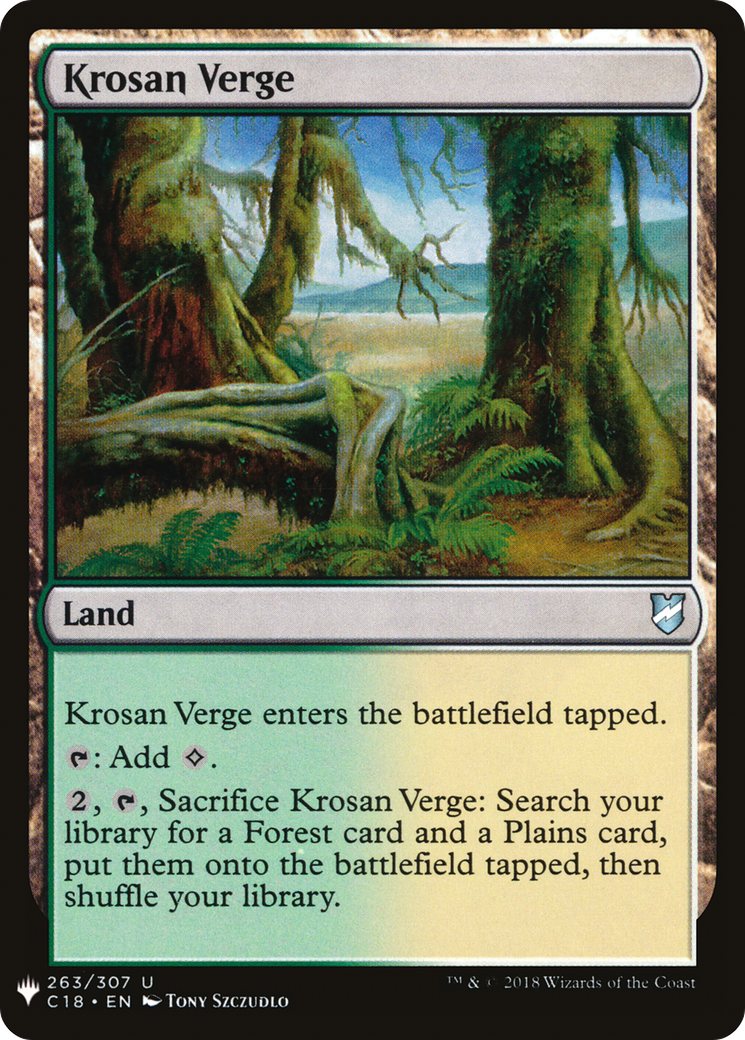 Krosan Verge (LIST-C18-263) [Mystery Booster] The List MTG Single Wizards of the Coast