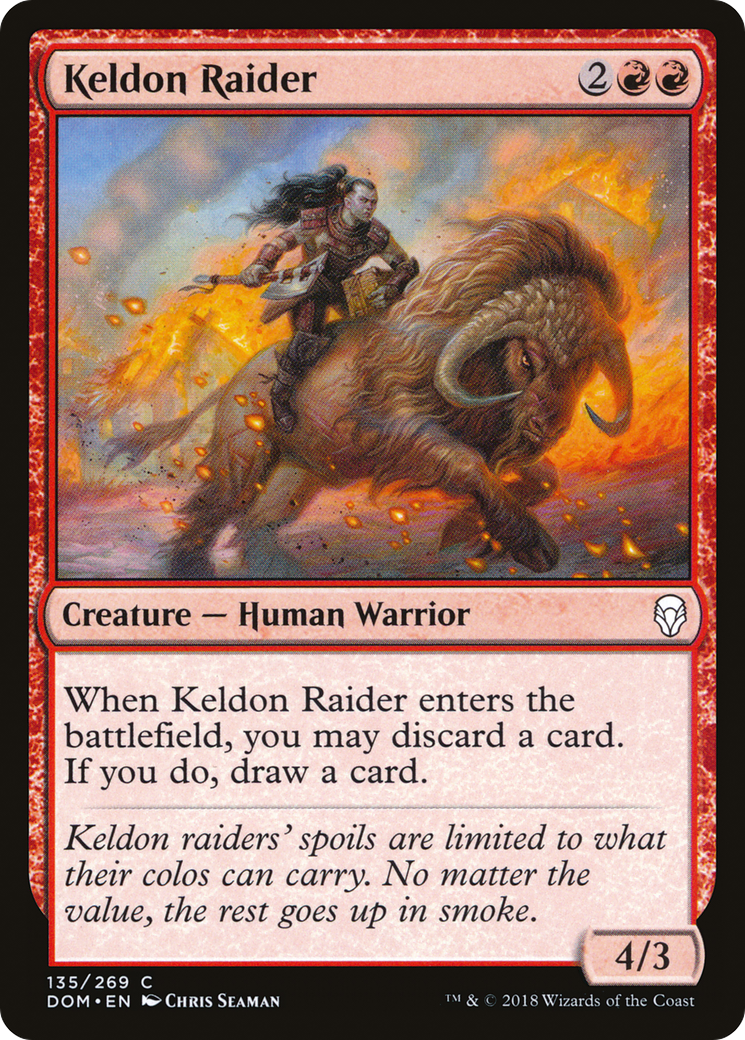 Keldon Raider (DOM-135) [Dominaria] Foil MTG Single Wizards of the Coast