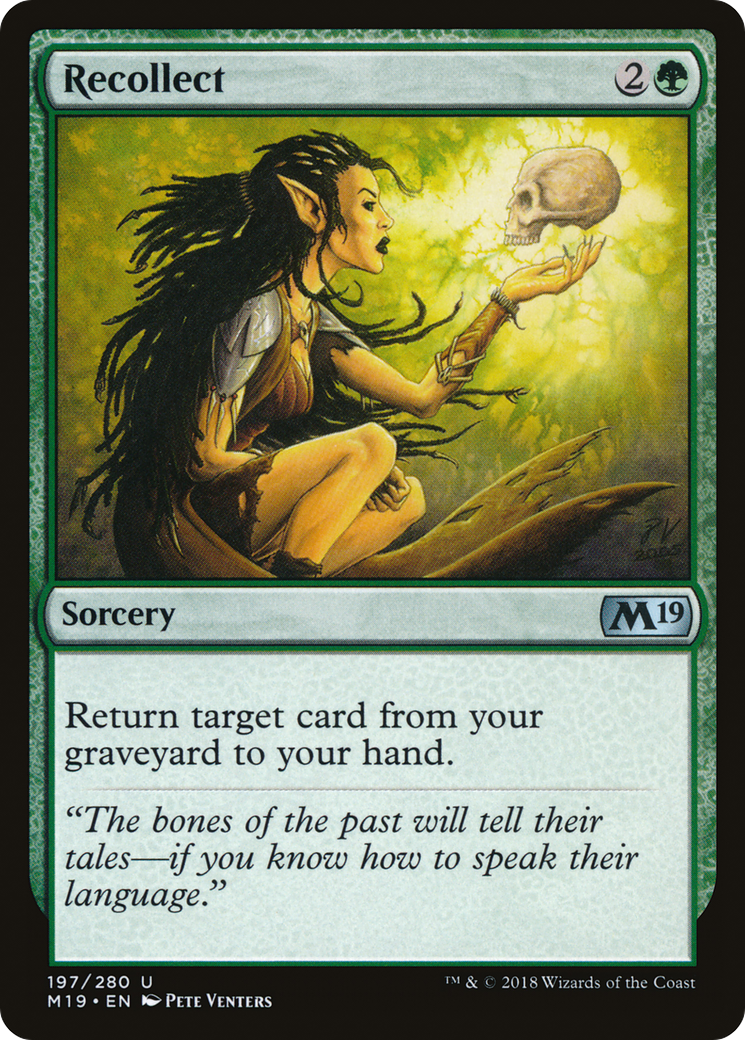 Recollect (M19-197) [Core Set 2019] Foil MTG Single Wizards of the Coast
