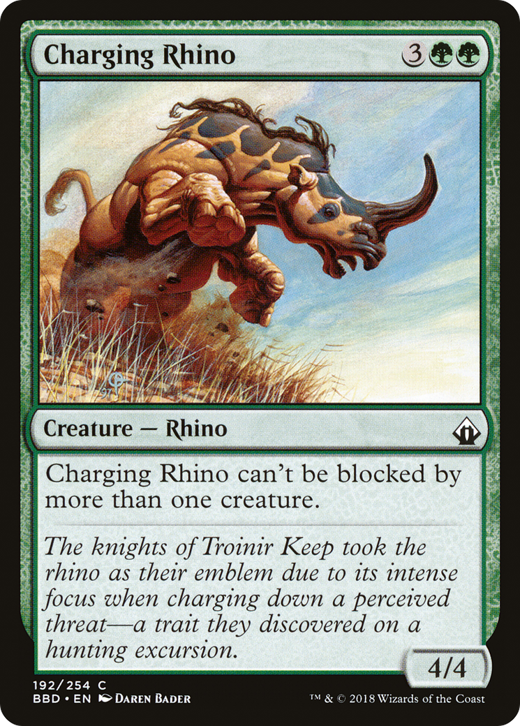 Charging Rhino (BBD-192) [Battlebond] MTG Single Wizards of the Coast
