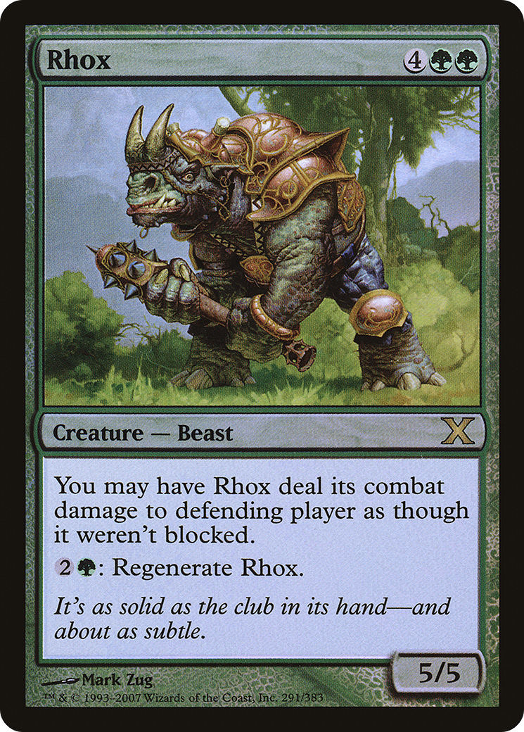 Rhox (10E-291★) [Tenth Edition] Foil MTG Single Wizards of the Coast