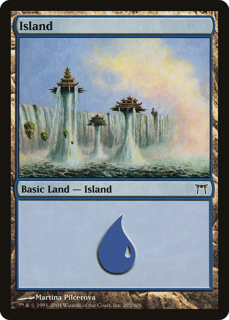 Island (292) (CHK-292) [Champions of Kamigawa] Foil MTG Single Wizards of the Coast