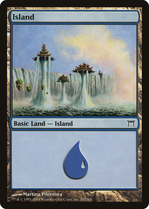Island (292) (CHK-292) [Champions of Kamigawa] Foil MTG Single Wizards of the Coast