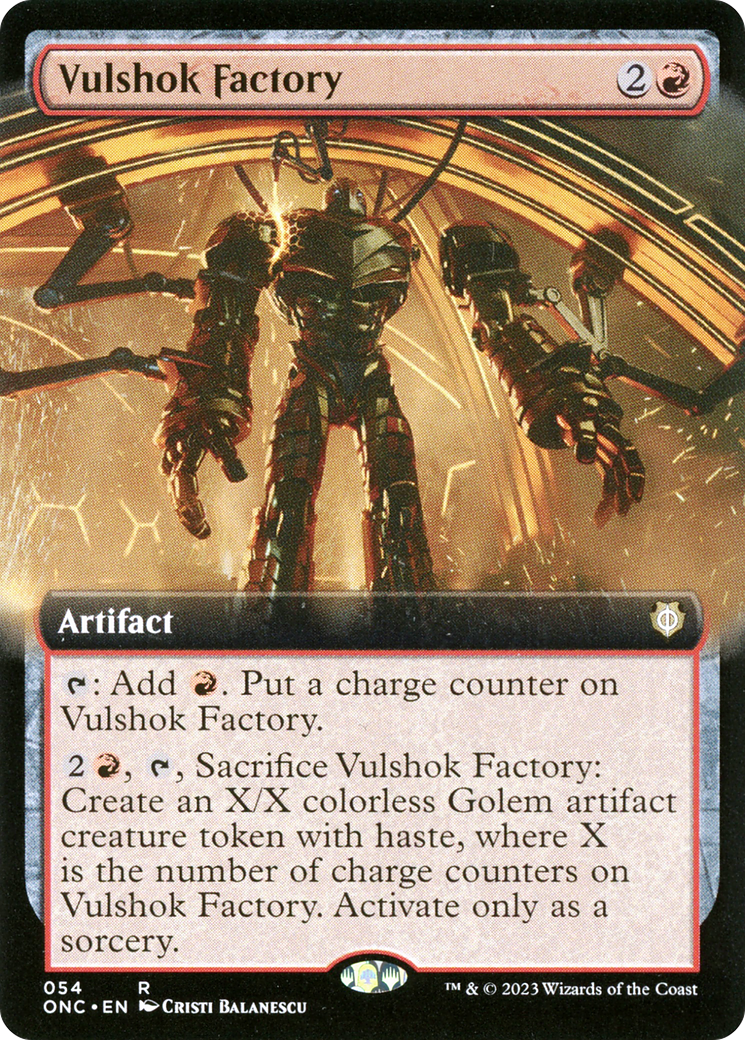 Vulshok Factory (ONC-054) [Phyrexia: All Will Be One Commander] (Extended Art) MTG Single Wizards of the Coast